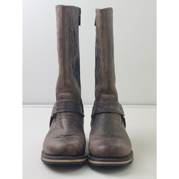 Harley Davidson Salley 11-inch Brown Leather Motorcycle Boots Women's Sz 8.5 - Picture 2 of 11